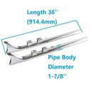 Sharkroad Chrome Fishtail Slip-On Muffler for Harley Touring (1995-2016) - High-Quality Steel, Enhanced Sound