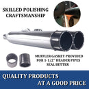 Sharkroad 3.5" Chrome Slip On Mufflers Exhaust for 2018-2024 Softail M8 Black