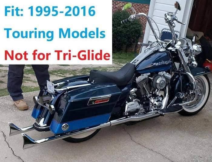 thumbnail image 2 of Tarazon 36" Fishtail Slip-On Mufflers For Harley Touring Road King 1995-2016 2 of 3