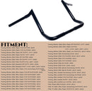 1-1/4" Chrome 10" Bagger Handlebars For Harley Touring and Bagger 1996-UP