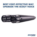 Sharkroad Black 3'' Slip-on Exhaust for 2015-2024 Indian Scout, Scout Bobber, Scout Sixty