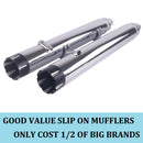 Sharkroad Chrome 4" Slip On Mufflers Exhaust for Indian Touring 2014-2025 Chieftain