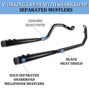 Header of True Dual Exhaust for Harley 1995-2016 Touring, for, Add 8X Horsepower