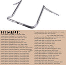 1-1/4" Chrome 10" Bagger Handlebars For Harley Touring and Bagger 1996-UP