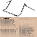 1-1/4" Chrome 10" Bagger Handlebars For Harley Touring and Bagger 1996-UP
