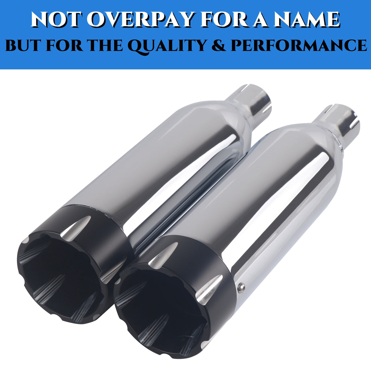 thumbnail image 2 of Motorcycle Exhaust Slip-Ons For Indian Scout - Stainless Steel Muffler Tips For 2015-2025 Models 2 of 13