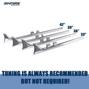 Upgrade your Harley's sound and style with Sharkroad's 33~42" Chrome Fishtail Slip-On Muffler for 2017-2024 Touring Models!