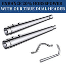 For 2017-UP Harley Davidson touring 4.4 inch Chrome megaphone slip on mufflers