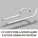 2 into 2 36 inch Fishtail True Dual Exhaust Systems for Harley Softail 2000-2017 Models