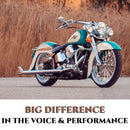 2 into 2 36 inch Fishtail True Dual Exhaust Systems for Harley Softail 2000-2017 Models