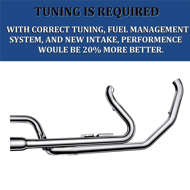 SHARKROAD Independent Header True Dual Exhaust for Harley 2017-Up Touring