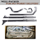 2 into 2 36 inch Fishtail True Dual Exhaust Systems for Harley Softail 2000-2017 Models