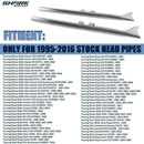 Sharkroad Chrome Fishtail Slip-On Muffler for Harley Touring (1995-2016) - High-Quality Steel, Enhanced Sound