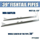 Sharkroad Chrome Fishtail Slip-On Muffler for Harley Touring (1995-2016) - High-Quality Steel, Enhanced Sound