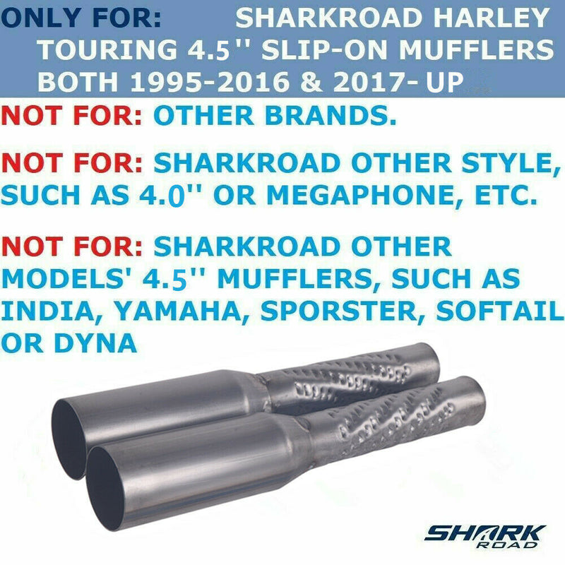 Quiet Version Baffle only for SHARKROAD 4.5 inch mufflers, for Non-Baffled Touring Slip On Mufflers