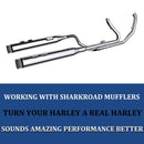 SHARKROAD Independent Header True Dual Exhaust for Harley 2017-Up Touring