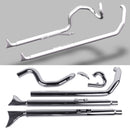 2 into 2 36 inch Fishtail True Dual Exhaust Systems for Harley Softail 2000-2017 Models